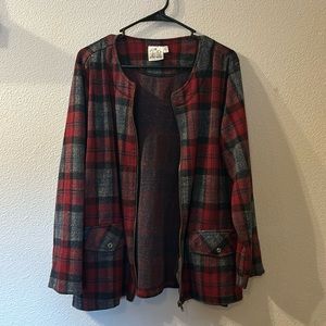 Parsley and Sage plaid bomber jacket size XL